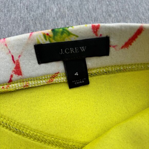 J.Crew Neoprene Scuba Surf Skater Floral Print Skirt - Picture 6 of 9